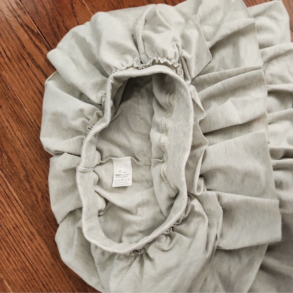 Ruffled Layered Skirt Gray Lined sz Small skort Fairycore Balletcore Y2K NEW - Picture 7 of 8